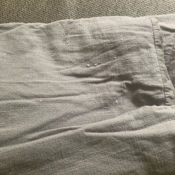 Casaluna used dark grey king linen duvet cover. Some pulls as shown in pics. - Picture 5 of 15